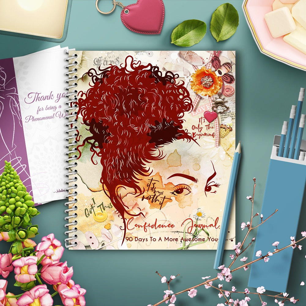 Confidence Journal for Women: Empowering Self-Reflection & Growth, Red, 7x9