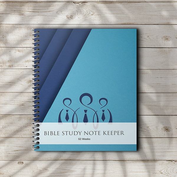 Bible Study Journal For Notes Men Blue Matte Cover Portable 7x9 Size