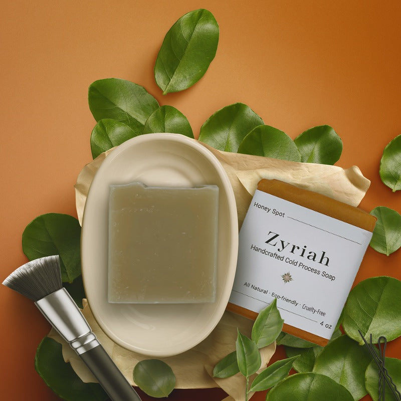 Zyriah Beautiful Body Box, Hydrating Body Oil + Natural Soap + Soap Saver Bag